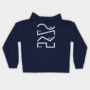 Synthesizer Waveforms Design / Faded Style Kids Hoodie